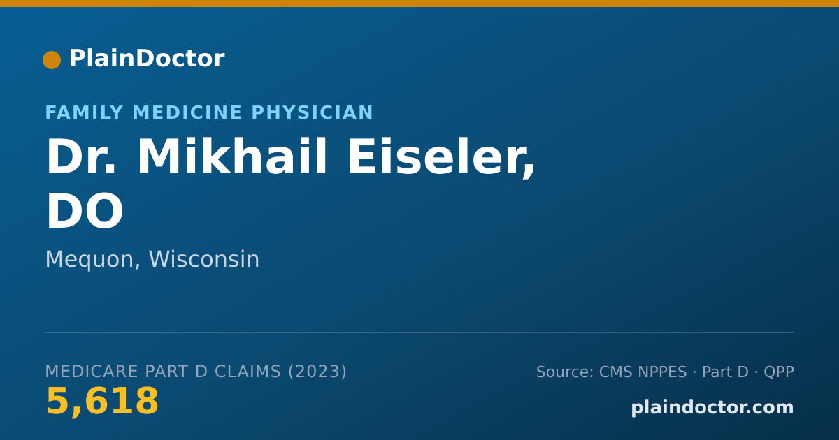 Shareable card for Mikhail Eiseler, DO - Family Medicine Physician, Mequon, WI