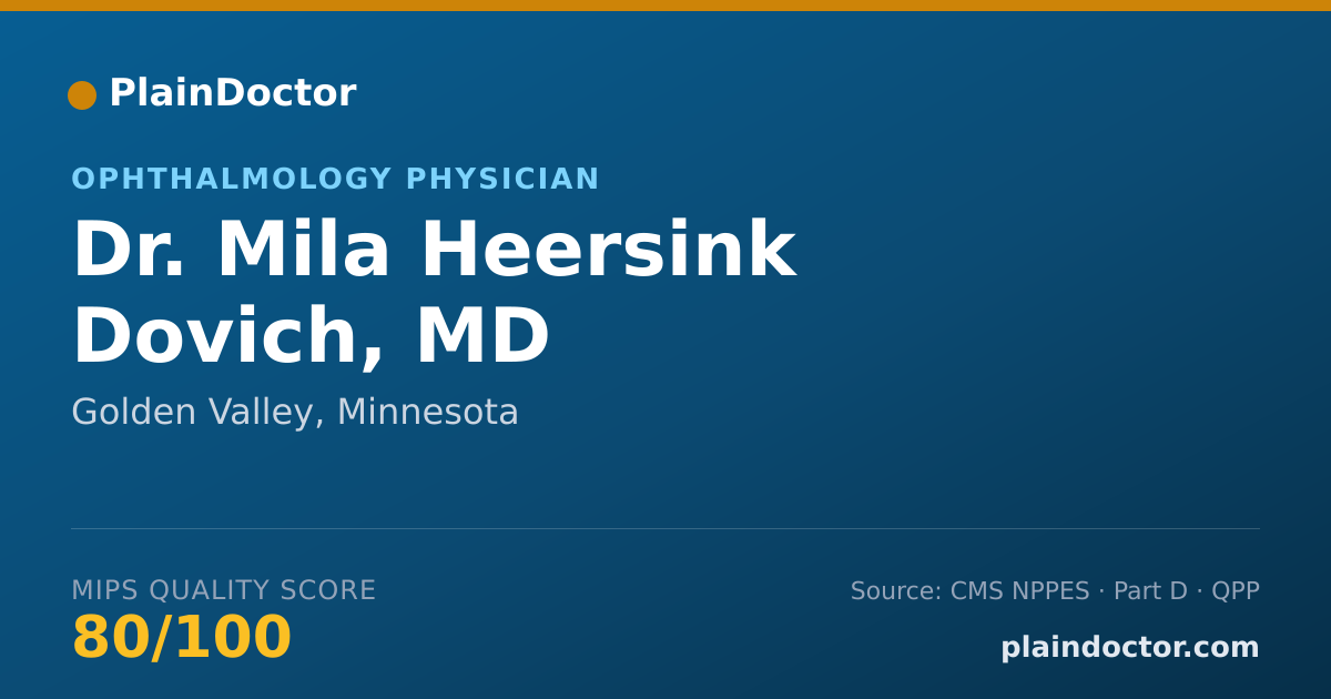 Shareable card for Mila Heersink Dovich, MD - Ophthalmology Physician, Golden Valley, MN