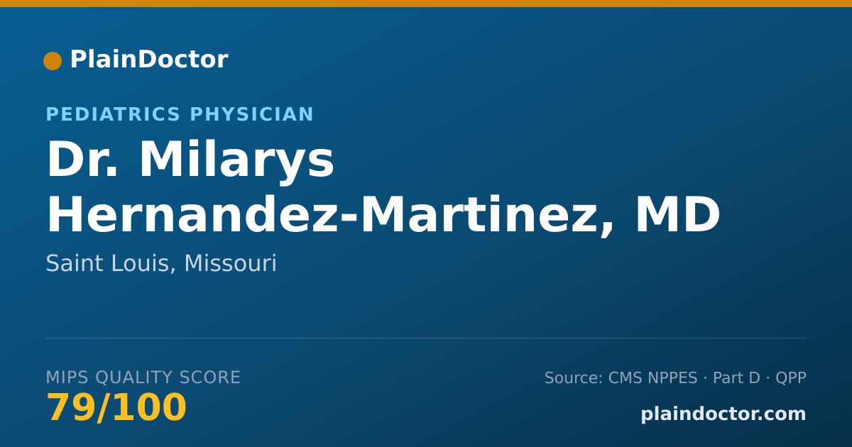 Shareable card for Milarys Hernandez-Martinez, MD - Pediatrics Physician, Saint Louis, MO