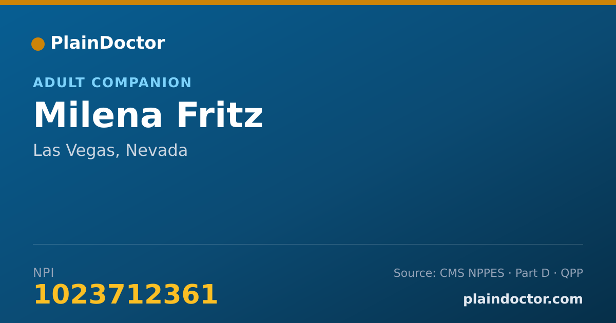 Shareable card for Milena Fritz - Adult Companion, Las Vegas, NV