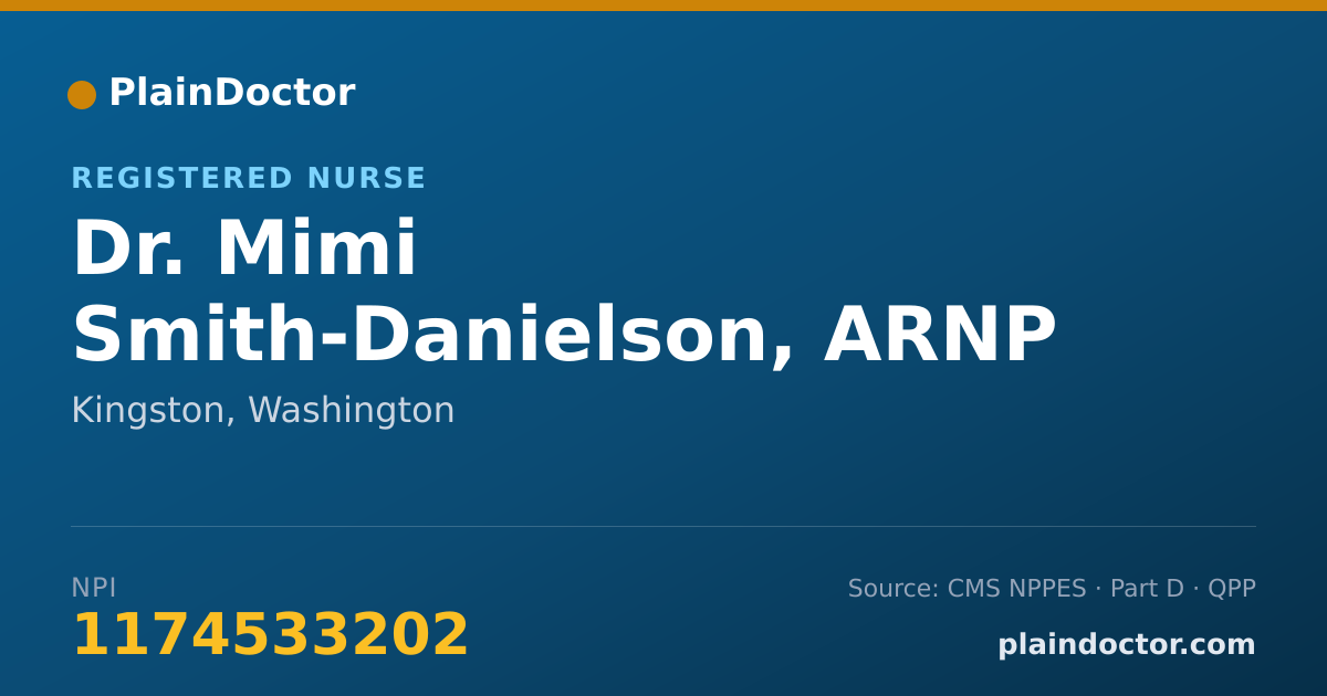 Shareable card for Mimi Smith-Danielson, ARNP - Registered Nurse, Kingston, WA