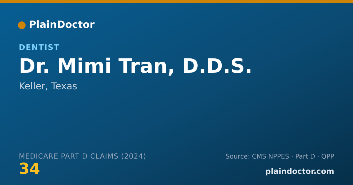 Shareable card for Mimi Tran, D.D.S. - Dentist, Keller, TX