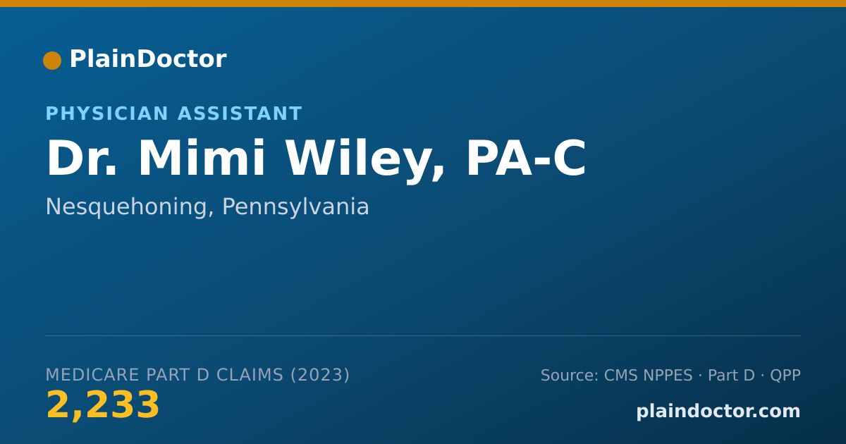 Shareable card for Mimi Wiley, PA-C - Physician Assistant, Nesquehoning, PA