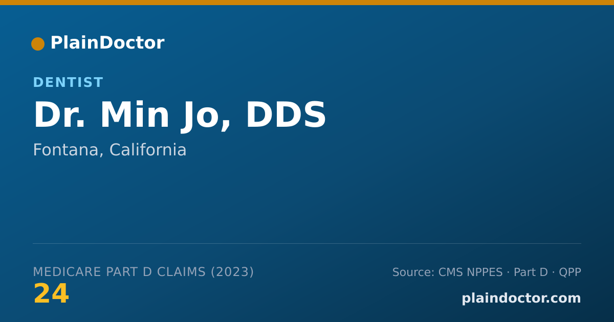 Shareable card for Min Jo, DDS - Dentist, Fontana, CA