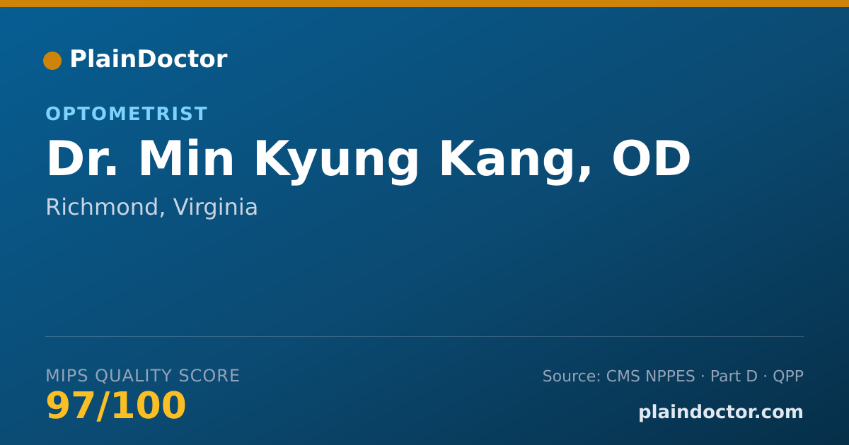 Shareable card for Min Kyung Kang, OD - Optometrist, Richmond, VA