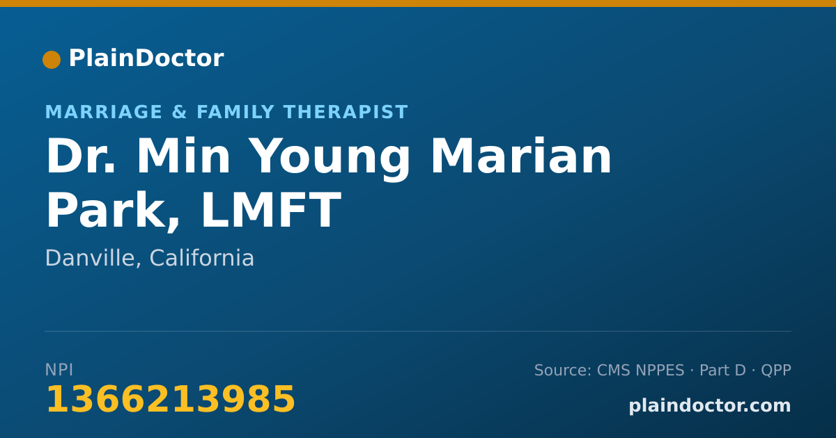 Shareable card for Min Young Marian Park, LMFT - Marriage & Family Therapist, Danville, CA