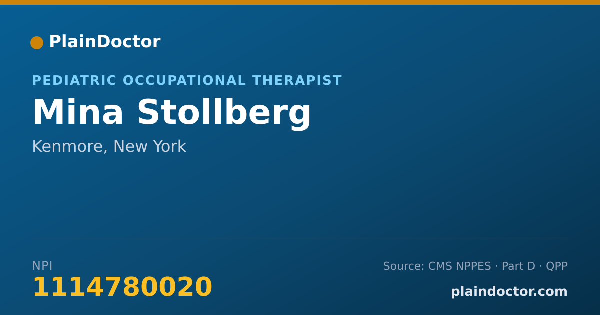 Shareable card for Mina Stollberg - Pediatric Occupational Therapist, Kenmore, NY