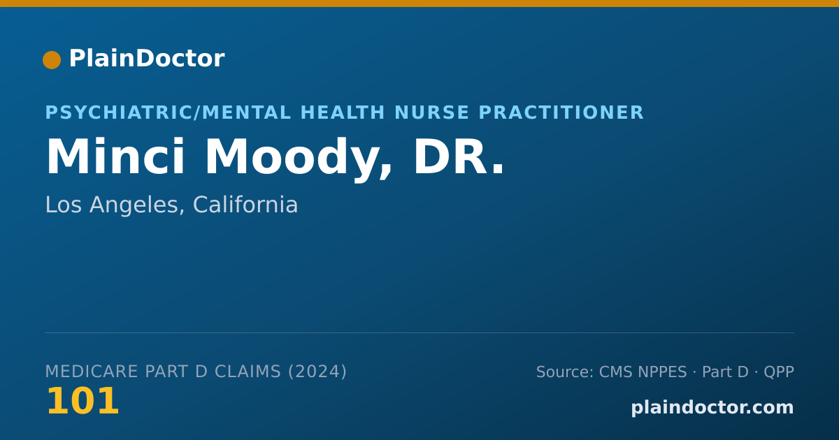 Shareable card for Minci Moody, DR. - Inpatient Obstetric Registered Nurse, Los Angeles, CA