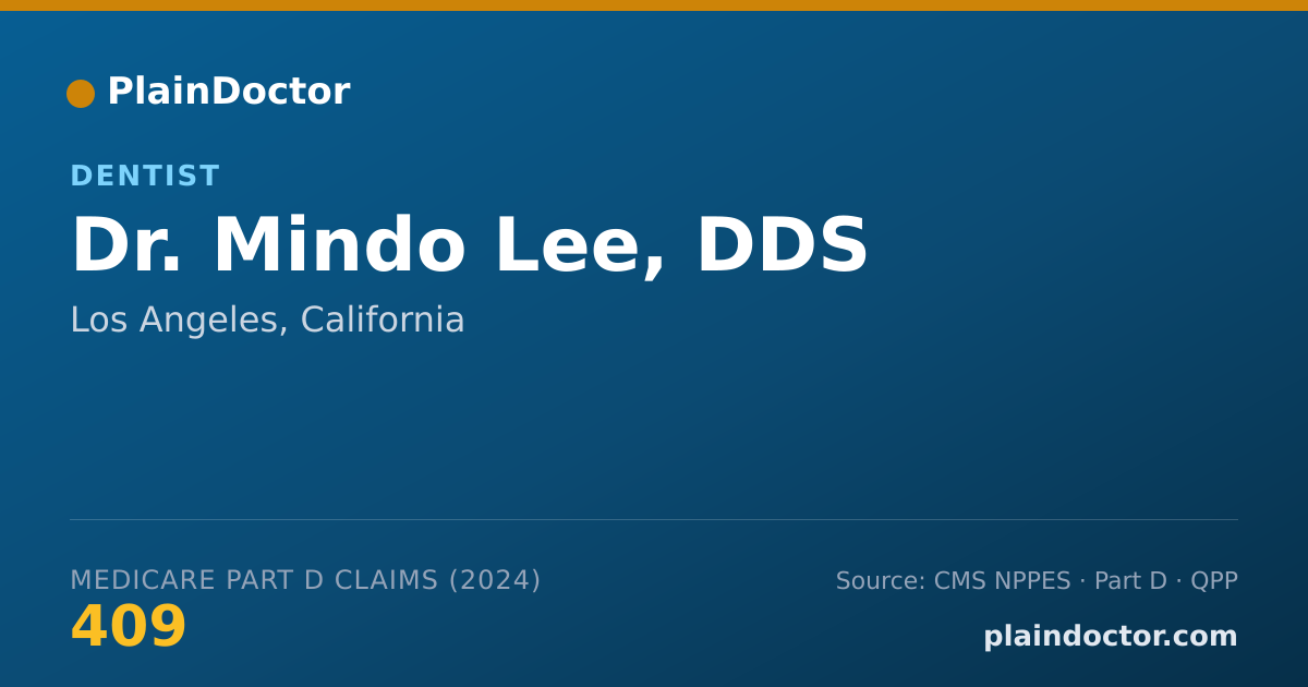 Shareable card for Mindo Lee, DDS - Dentist, Los Angeles, CA