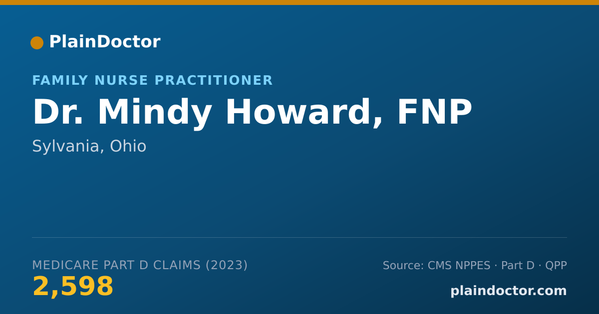 Shareable card for Mindy Howard, FNP - Family Nurse Practitioner, Sylvania, OH