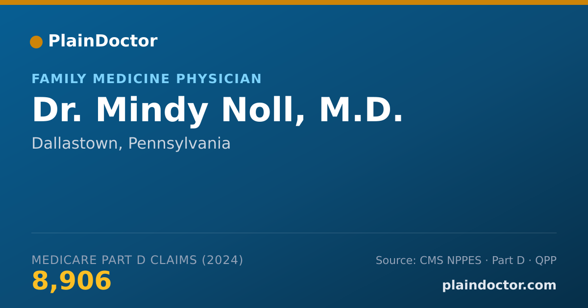 Shareable card for Mindy Noll, M.D. - Family Medicine Physician, Dallastown, PA