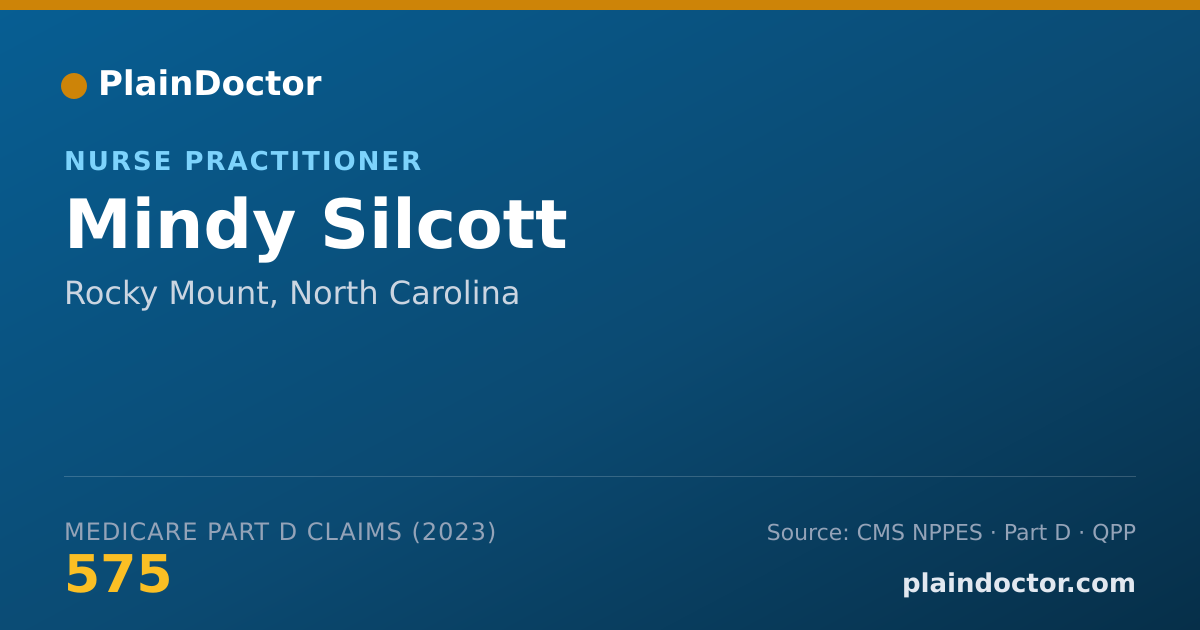 Shareable card for Mindy Silcott - Nurse Practitioner, Rocky Mount, NC