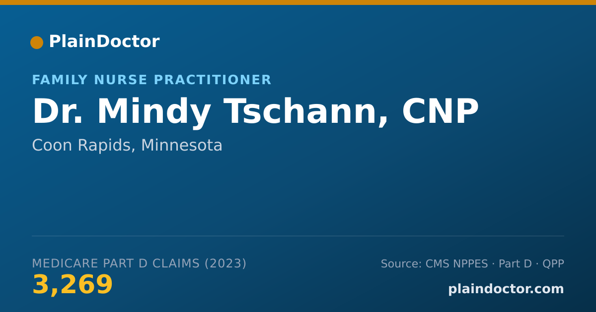 Shareable card for Mindy Tschann, CNP - Family Nurse Practitioner, Coon Rapids, MN