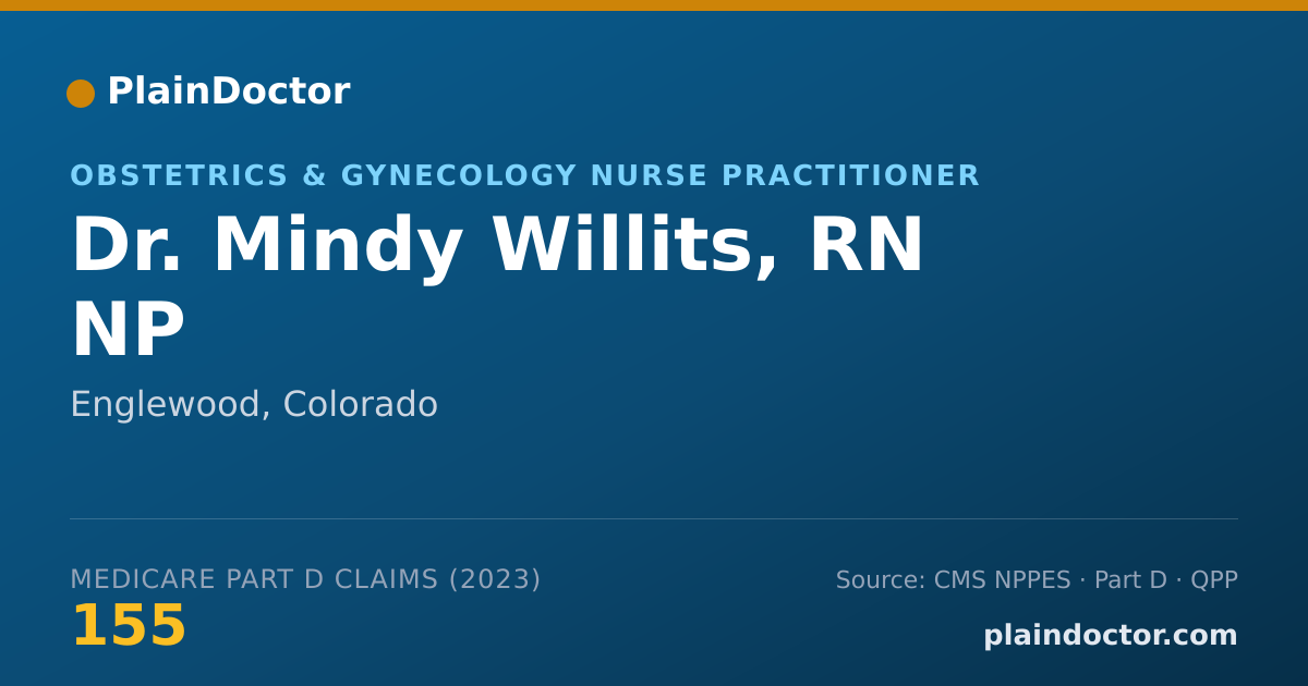 Shareable card for Mindy Willits, RN NP - Obstetrics & Gynecology Nurse Practitioner, Englewood, CO