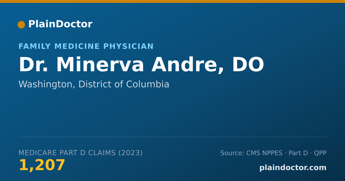 Shareable card for Minerva Andre, DO - Family Medicine Physician, Washington, DC