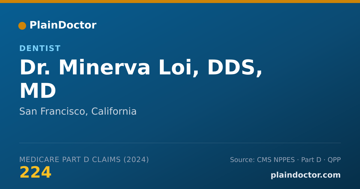 Shareable card for Minerva Loi, DDS, MD - Dentist, San Francisco, CA