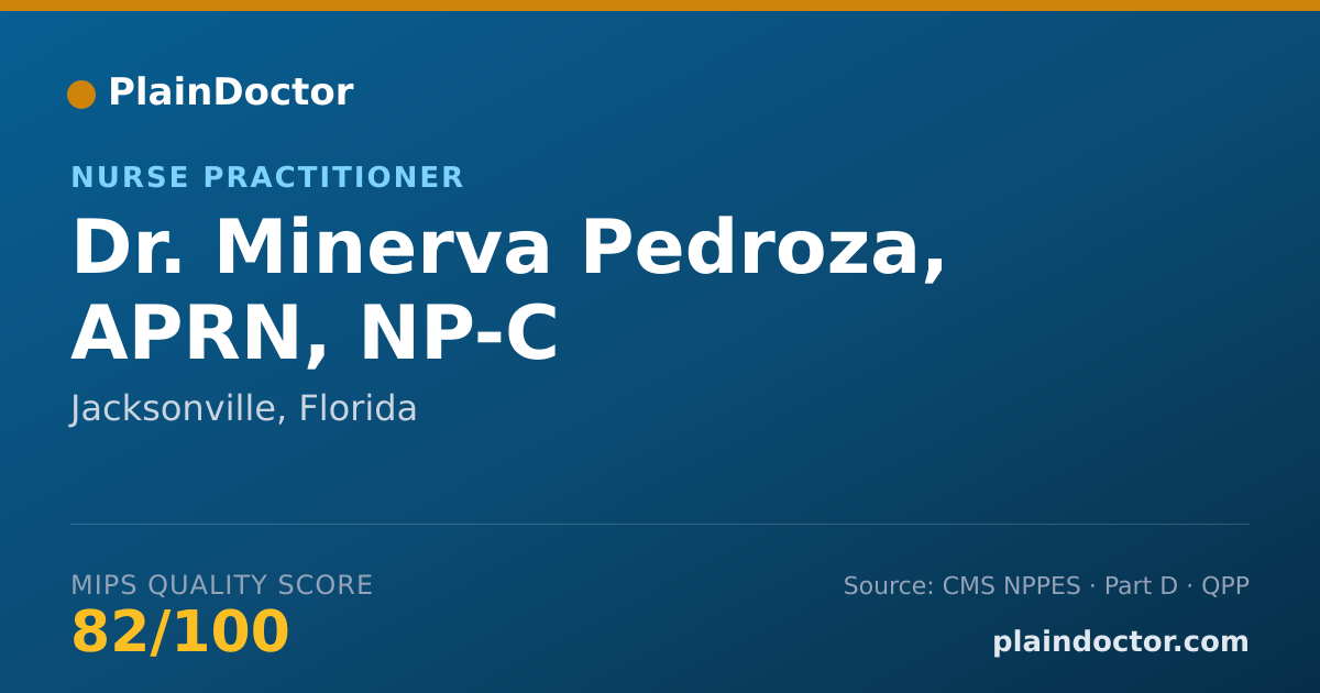 Shareable card for Minerva Pedroza, APRN, NP-C - Nurse Practitioner, Jacksonville, FL