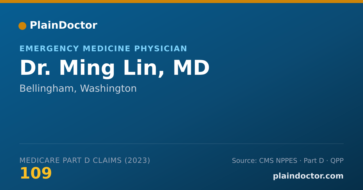 Shareable card for Ming Lin, MD - Emergency Medicine Physician, Bellingham, WA