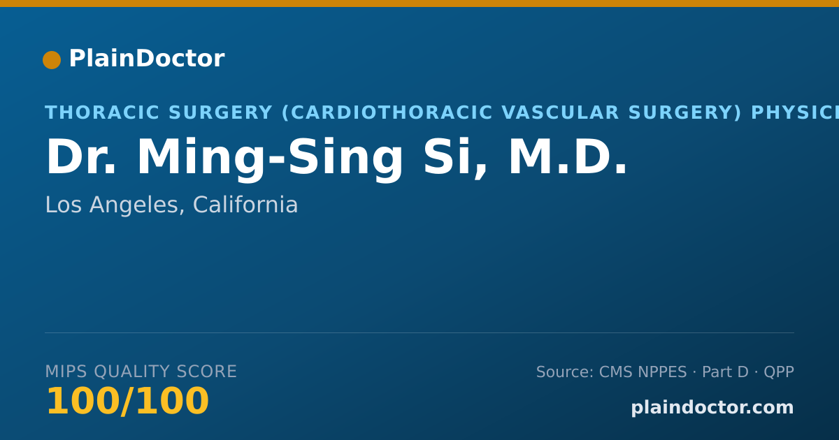 Shareable card for Ming-Sing Si, M.D. - Surgery Physician, Los Angeles, CA