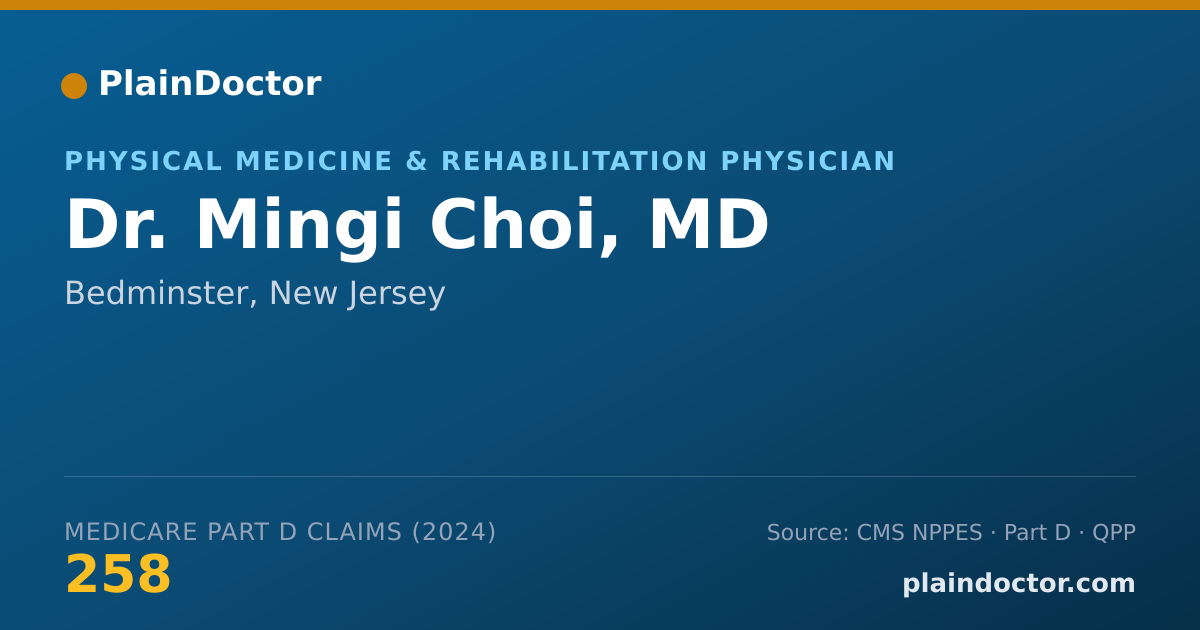 Shareable card for Mingi Choi, MD - Physical Medicine & Rehabilitation Physician, Bedminster, NJ
