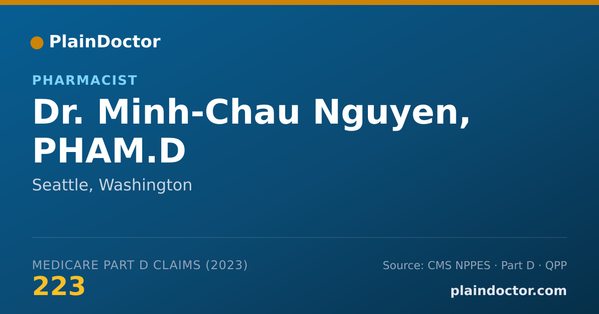 Shareable card for Minh-Chau Nguyen, PHAM.D - Pharmacist, Seattle, WA