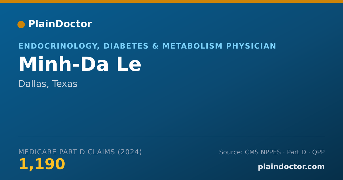 Shareable card for Minh-Da Le - Endocrinology, Diabetes & Metabolism Physician, Dallas, TX