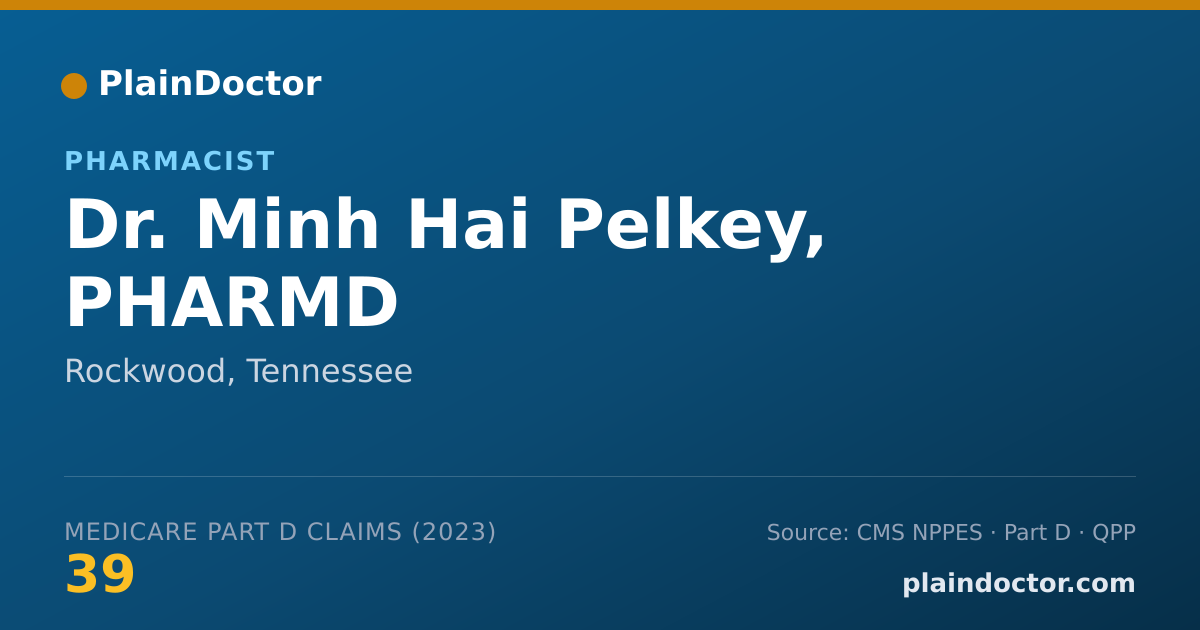 Shareable card for Minh Hai Pelkey, PHARMD - Pharmacist, Rockwood, TN