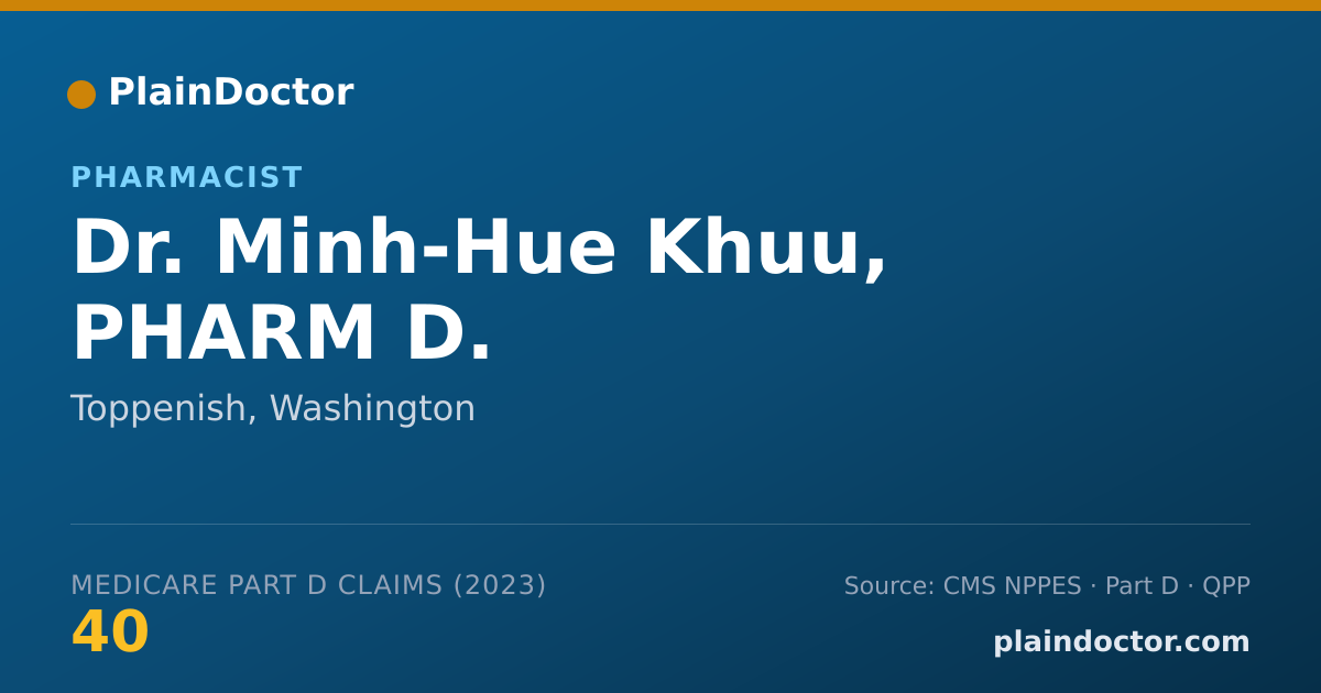 Shareable card for Minh-Hue Khuu, PHARM D. - Pharmacist, Toppenish, WA