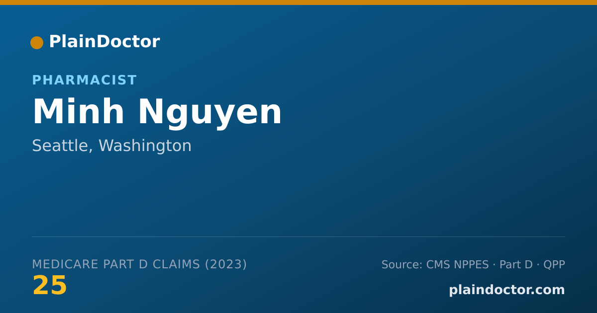 Shareable card for Minh Nguyen - Pharmacist, Seattle, WA