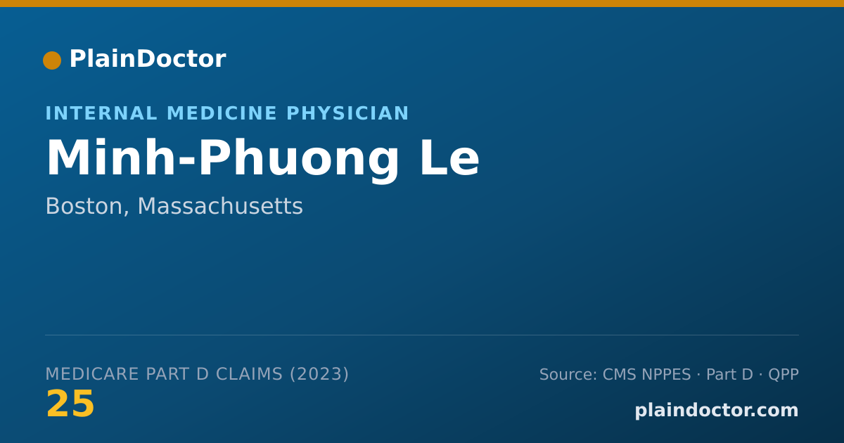 Shareable card for Minh-Phuong Le - Internal Medicine Physician, Boston, MA
