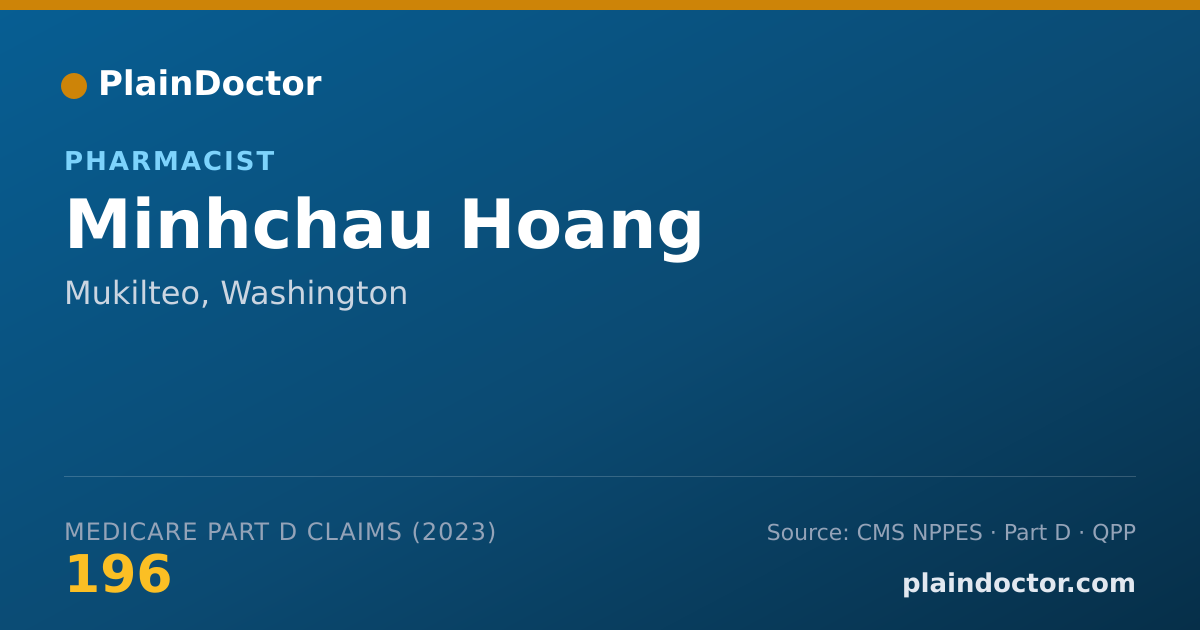 Shareable card for Minhchau Hoang - Pharmacist, Mukilteo, WA