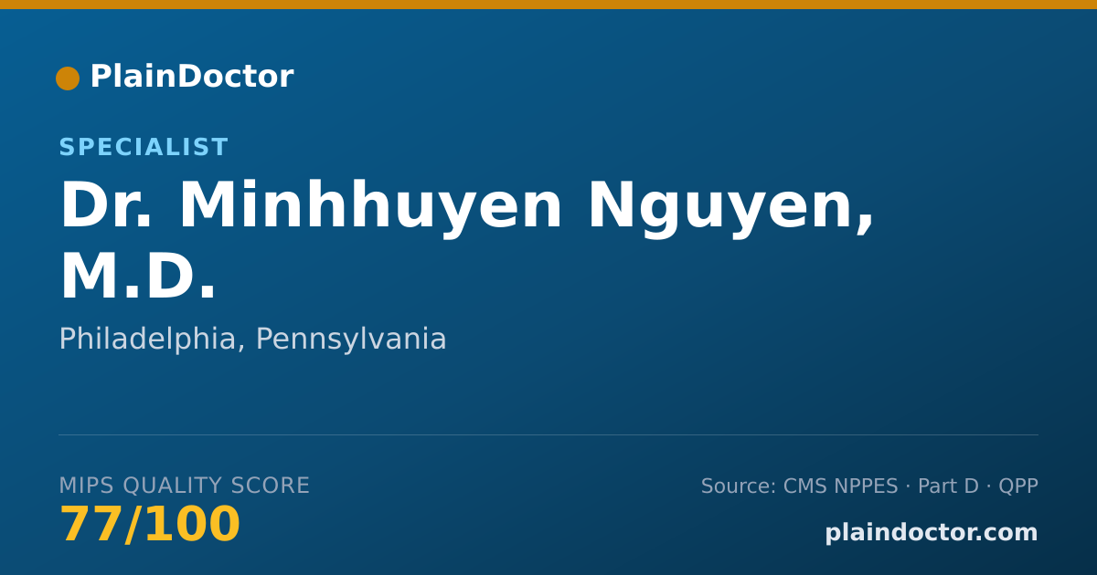 Shareable card for Minhhuyen Nguyen, M.D. - Specialist, Philadelphia, PA