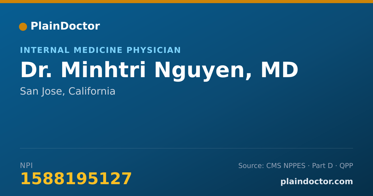 Shareable card for Minhtri Nguyen, MD - Internal Medicine Physician, San Jose, CA