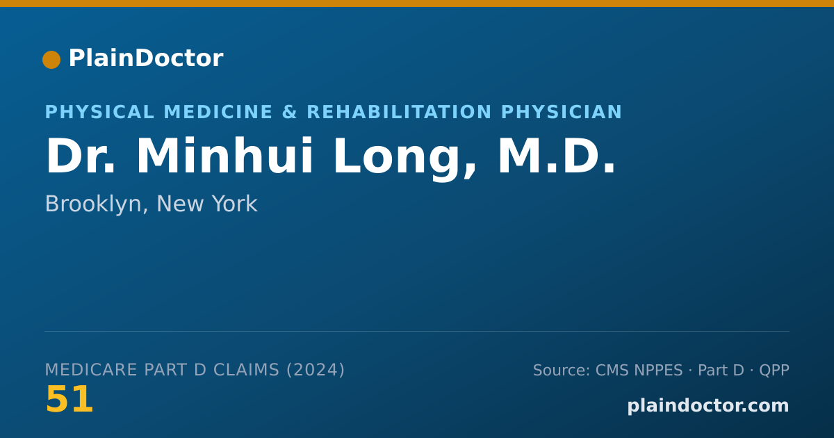 Shareable card for Minhui Long, M.D. - Physical Medicine & Rehabilitation Physician, Brooklyn, NY