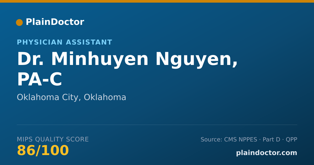 Shareable card for Minhuyen Nguyen, PA-C - Physician Assistant, Oklahoma City, OK