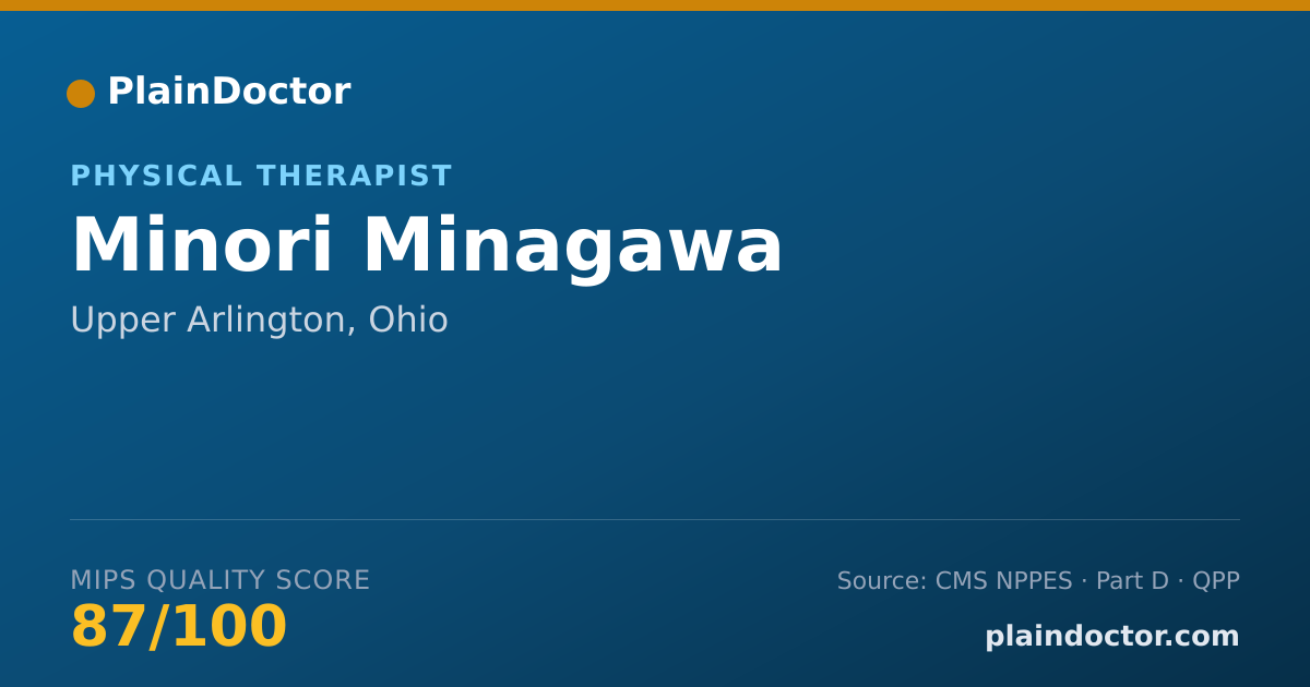 Shareable card for Minori Minagawa - Physical Therapist, Upper Arlington, OH
