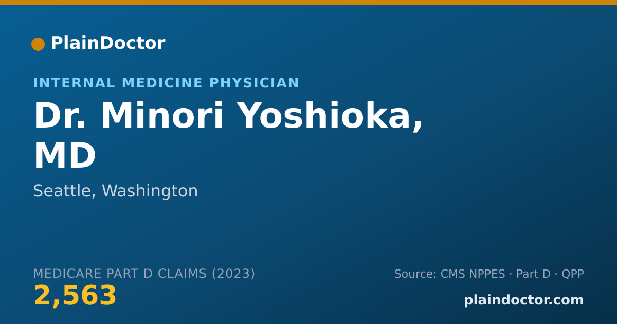 Shareable card for Minori Yoshioka, MD - Internal Medicine Physician, Seattle, WA
