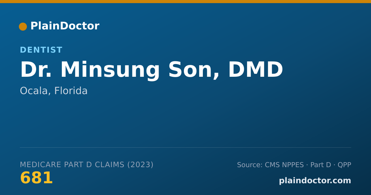 Shareable card for Minsung Son, DMD - Dentist, Ocala, FL