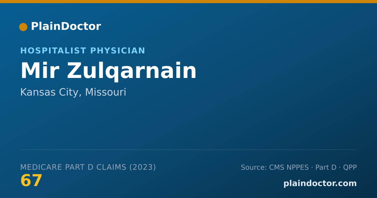 Shareable card for Mir Zulqarnain - Hospitalist Physician, Kansas City, MO