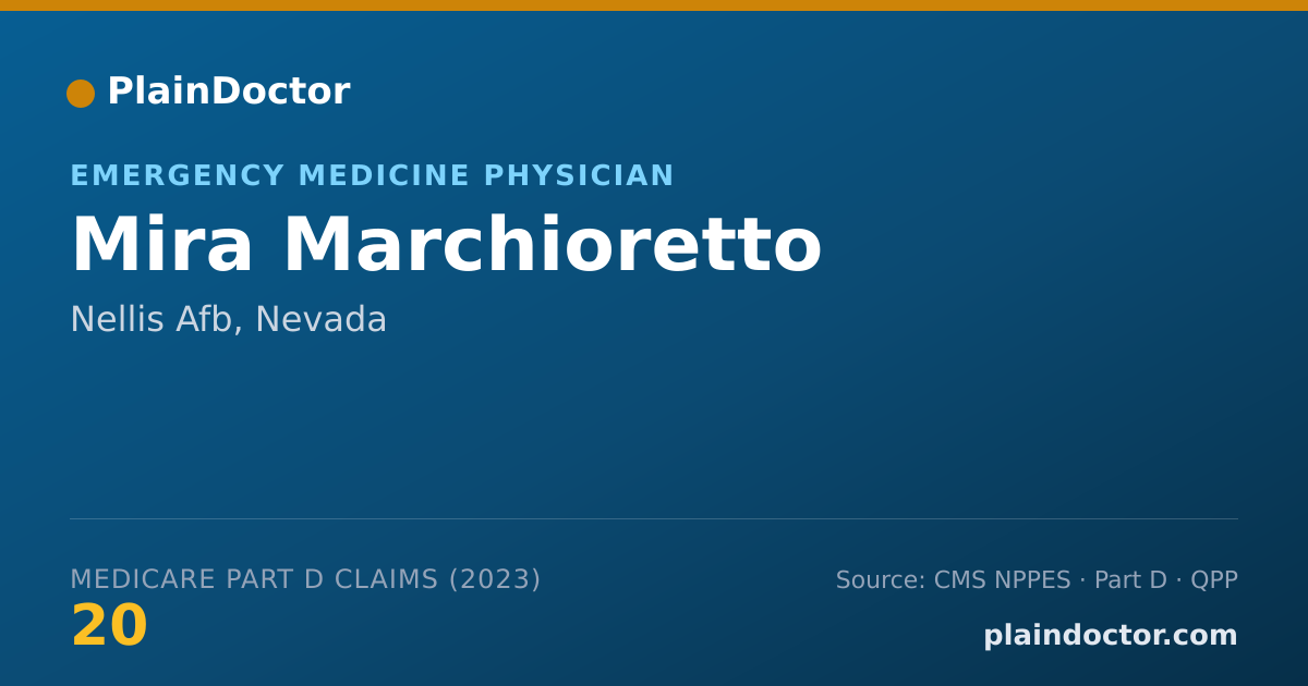 Shareable card for Mira Marchioretto - Emergency Medicine Physician, Nellis Afb, NV