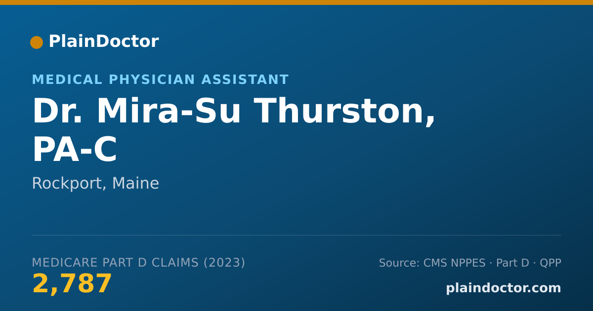 Shareable card for Mira-Su Thurston, PA-C - Medical Physician Assistant, Rockport, ME