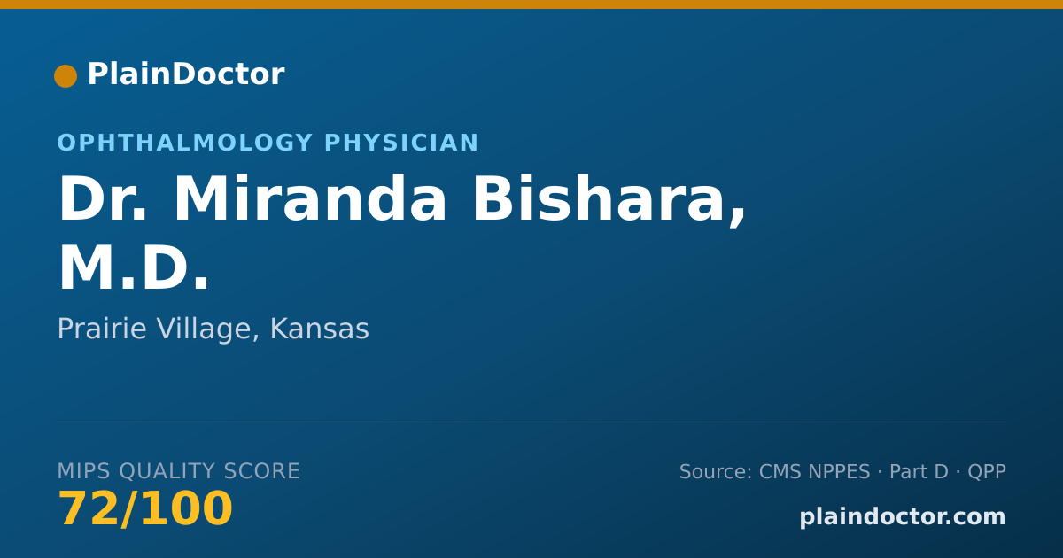 Shareable card for Miranda Bishara, M.D. - Ophthalmology Physician, Prairie Village, KS