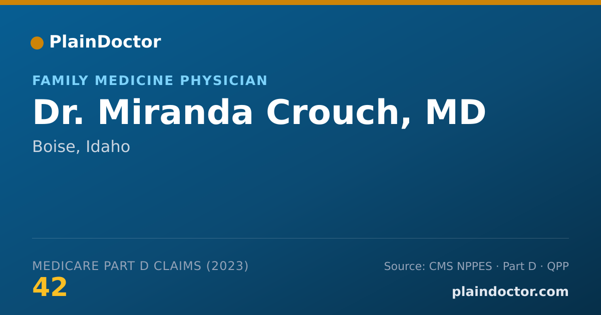 Shareable card for Miranda Crouch, MD - Family Medicine Physician, Boise, ID