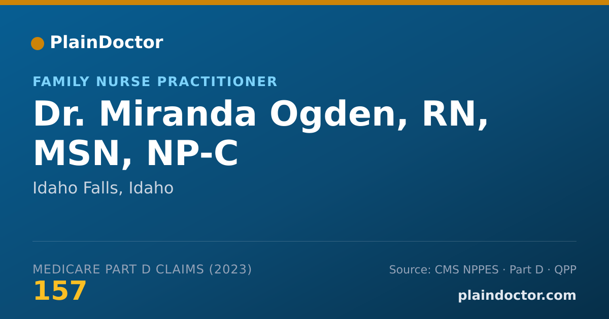 Shareable card for Miranda Ogden, RN, MSN, NP-C - Family Nurse Practitioner, Idaho Falls, ID