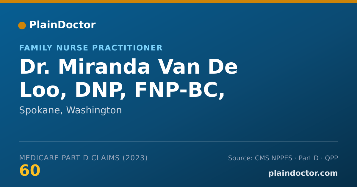 Shareable card for Miranda Van De Loo, DNP,  FNP-BC, PMHNP - Family Nurse Practitioner, Spokane, WA