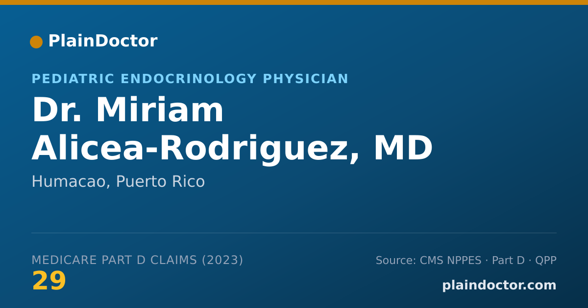 Shareable card for Miriam Alicea-Rodriguez, MD - Pediatric Endocrinology Physician, Humacao, PR