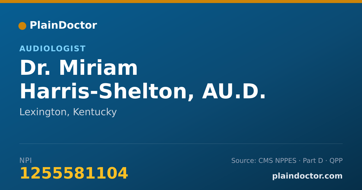 Shareable card for Miriam Harris-Shelton, AU.D. - Audiologist, Lexington, KY