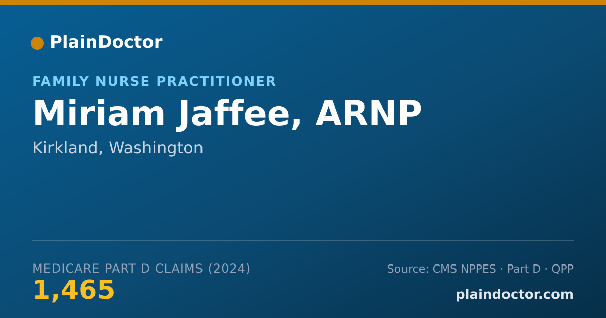 Shareable card for Miriam Jaffee, ARNP - Family Nurse Practitioner, Kirkland, WA