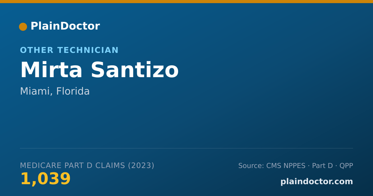 Shareable card for Mirta Santizo - Other Technician, Miami, FL