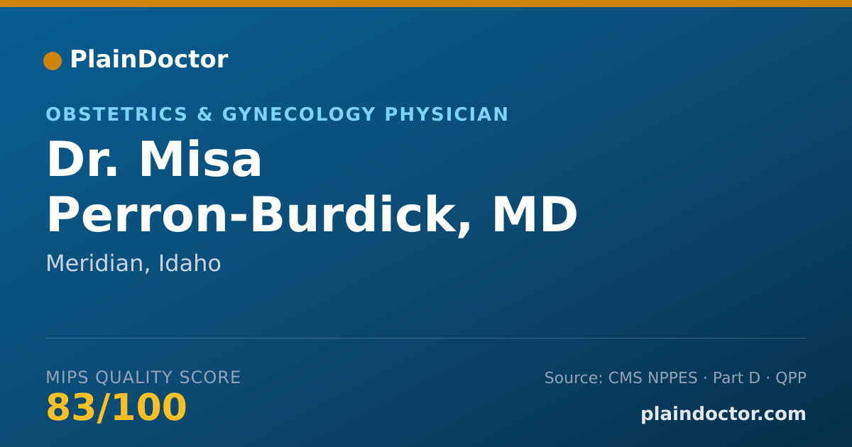 Shareable card for Misa Perron-Burdick, MD - Obstetrics & Gynecology Physician, Meridian, ID